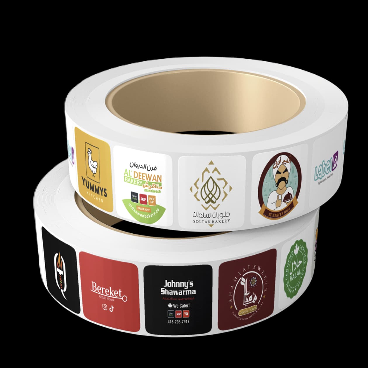 Roll of premium custom labels